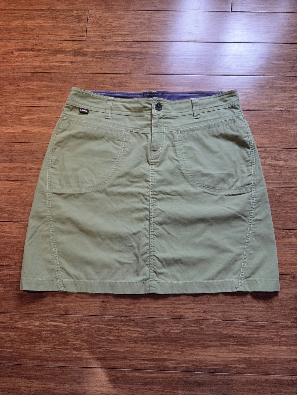 KÜHL Sage Green Outdoor Skirt Hiking Utility Mini Skirt Size L 32 Waist